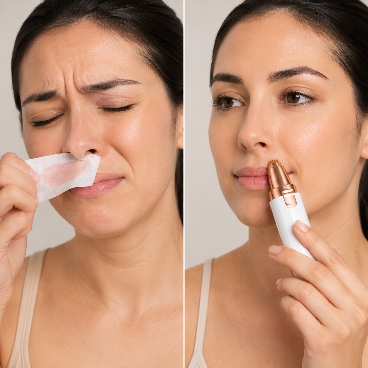 Painful waxing vs painless Quelora — the difference